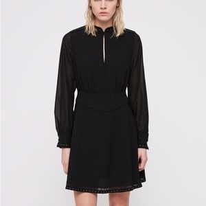 All Saints black studded Kay dress